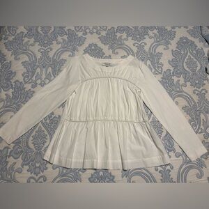 White Long Sleeve Top